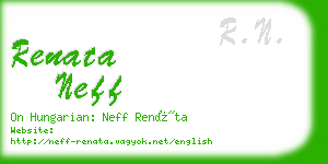 renata neff business card